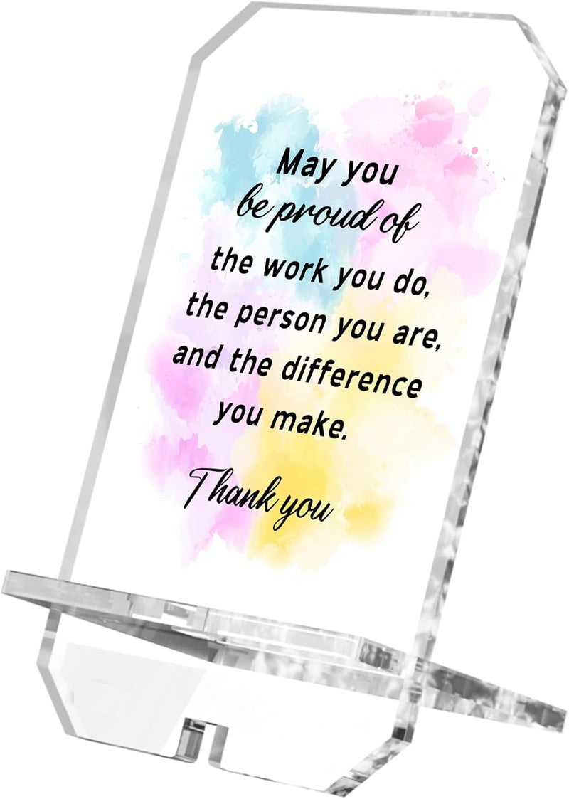 Parxara Appreciation Gifts Gratitude Gifts for Coworkers Nurse Thank You Gifts Desk Decor Phone Holder Stand 6.8 Hx3.7 W, Volunteer Gifts, Teacher Gifts, Housekeeping Gift, Christmas Gifts-May You Be Proud - Image 1